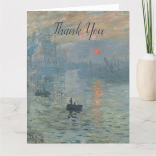 Claude Monet Impression Sunrise Carte de remerciem