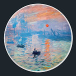 Claude Monet - Impression, Sunrise Ceramic Knob<br><div class="desc">Impression,  Sunrise (Impression,  Soleil levant) - Claude Monet,  Oil on canvas,  1872

Impression,  Sunrise depicts the port of Le Havre,  Monet's hometown.</div>