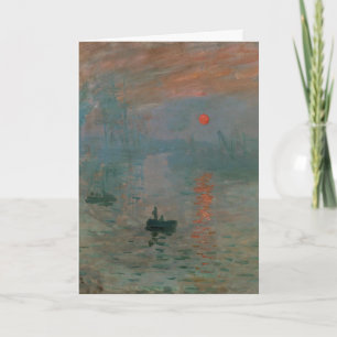 Claude Monet Impression Sunrise Classic Painting Card