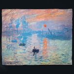 Claude Monet - Impression, Sunrise Fleece Blanket<br><div class="desc">Impression, Sunrise (Impression, Soleil levant) - Claude Monet, Oil on canvas, 1872
Impression, Sunrise depicts the port of Le Havre, Monet's hometown.</div>