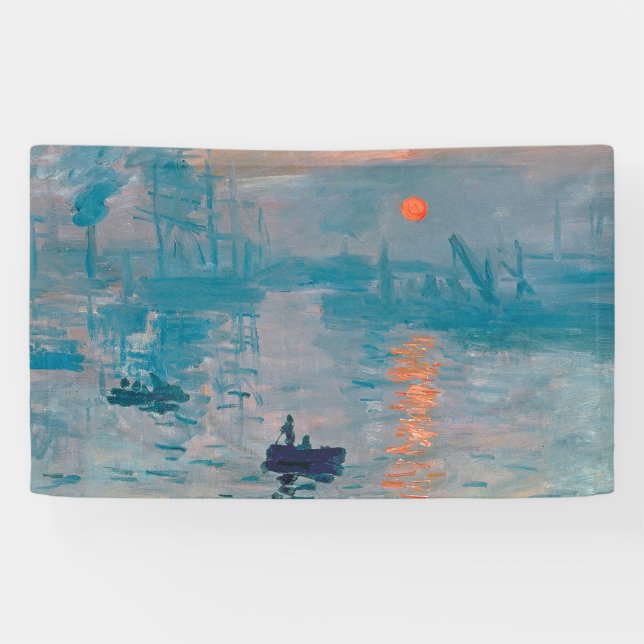 Claude Monet Impression Sunrise French Banner (Horizontal)