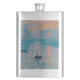 Claude Monet Impression Sunrise French Hip Flask