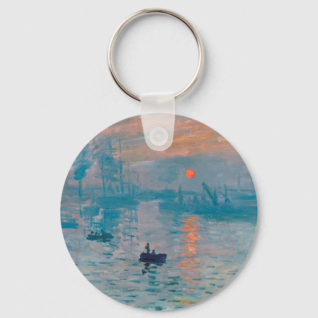 Claude Monet Impression Sunrise French Keychain (Front)