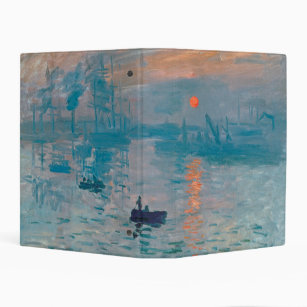 Claude Monet Impression Sunrise French Mini Binder