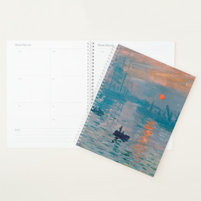 Claude Monet Impression Sunrise French Planner (Display)