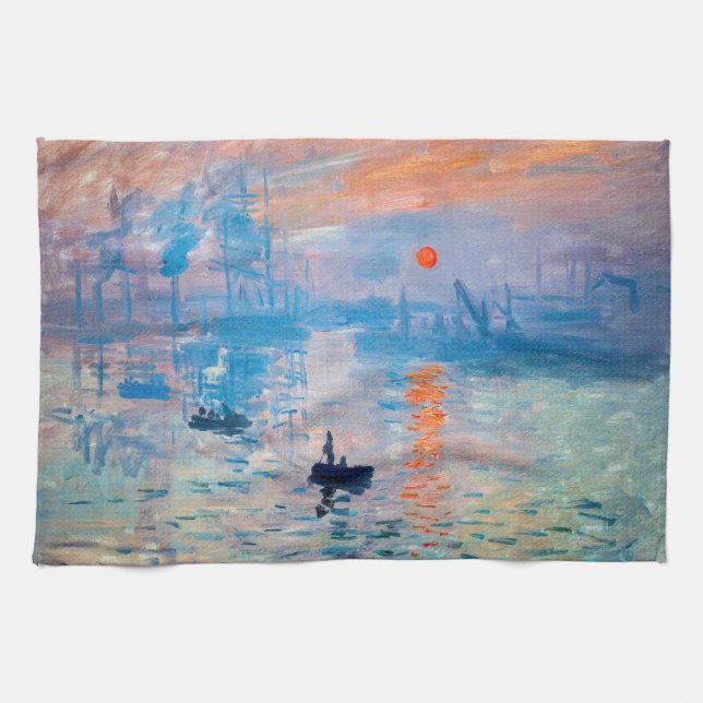 Claude Monet - Impression, Sunrise Kitchen Towel (Horizontal)