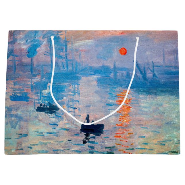Claude Monet - Impression, Sunrise Large Gift Bag (Front)