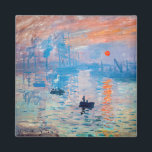 Claude Monet - Impression, Sunrise Magnet<br><div class="desc">Impression,  Sunrise (Impression,  Soleil levant) - Claude Monet,  Oil on canvas,  1872

Impression,  Sunrise depicts the port of Le Havre,  Monet's hometown.</div>