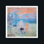 Claude Monet - Impression, Sunrise Napkin<br><div class="desc">Impression, Sunrise (Impression, Soleil levant) - Claude Monet, Oil on canvas, 1872
Impression, Sunrise depicts the port of Le Havre, Monet's hometown.</div>