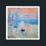 Claude Monet - Impression, Sunrise Napkin<br><div class="desc">Impression, Sunrise (Impression, Soleil levant) - Claude Monet, Oil on canvas, 1872
Impression, Sunrise depicts the port of Le Havre, Monet's hometown.</div>