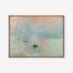 Claude Monet Impression Sunrise Painting Art Print<br><div class="desc">Claude Monet's "Impression, Sunrise" is a groundbreaking and influential artwork that gave rise to the term "Impressionism." Painted in 1872, the painting depicts the port of Le Havre at sunrise, capturing the hazy atmosphere, vibrant colours, and loose brushwork that characterize the Impressionist movement, and reflecting Monet's fascination with capturing the...</div>