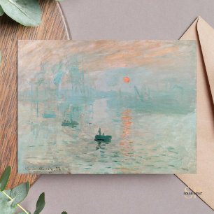 Claude Monet Impression Sunrise Painting Art Print Postcard