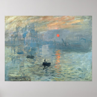 Claude Monet Impression Sunrise Poster