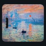 Claude Monet - Impression, Sunrise Seat Cushion<br><div class="desc">Impression,  Sunrise (Impression,  Soleil levant) - Claude Monet,  Oil on canvas,  1872

Impression,  Sunrise depicts the port of Le Havre,  Monet's hometown.</div>