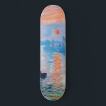 Claude Monet - Impression, Sunrise Skateboard<br><div class="desc">Impression, Sunrise (Impression, Soleil levant) - Claude Monet, Oil on canvas, 1872
Impression, Sunrise depicts the port of Le Havre, Monet's hometown.</div>