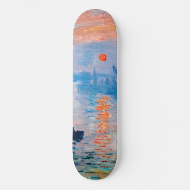 Claude Monet - Impression, Sunrise Skateboard (Front)