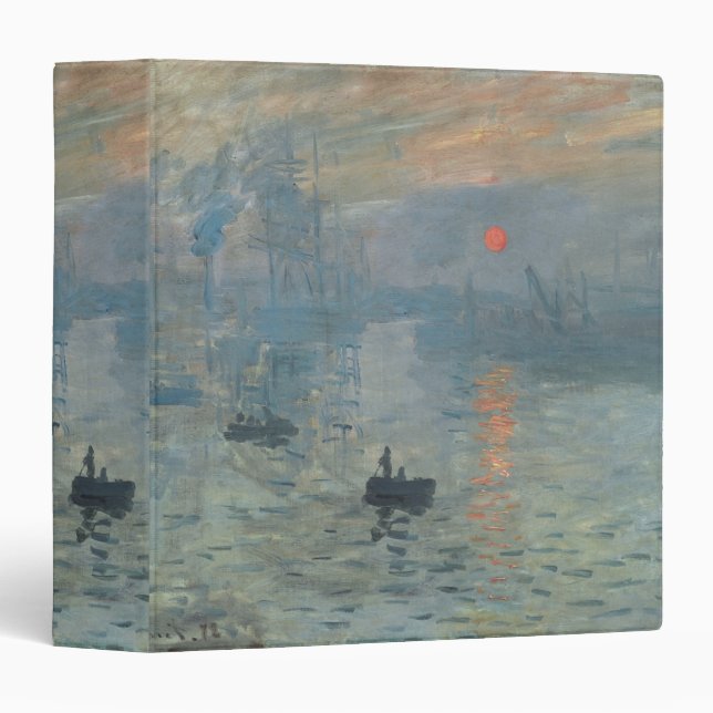 Claude Monet Impression Sunrise Soleil Levant Binder (Front/Spine)