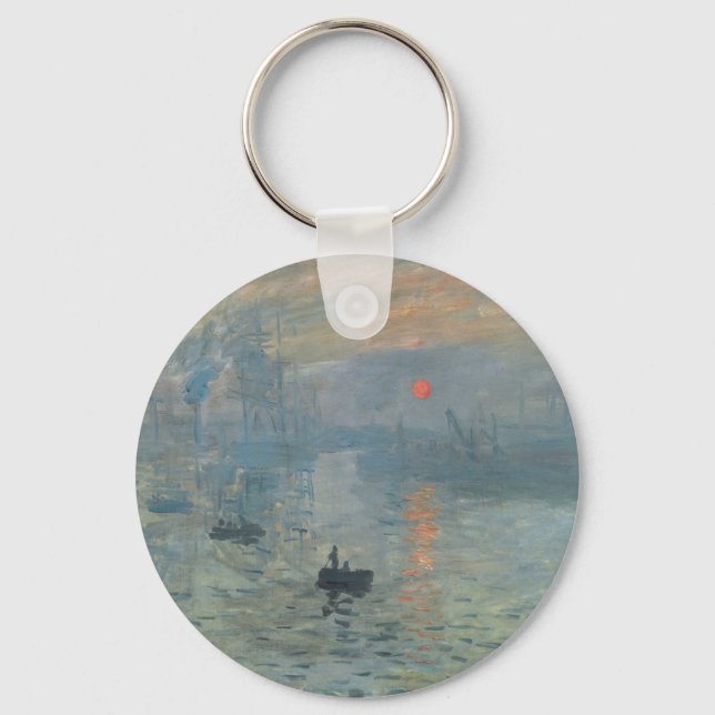Claude Monet Impression Sunrise Soleil Levant Keychain (Front)