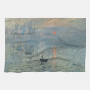 Claude Monet Impression Sunrise Soleil Levant Kitchen Towel