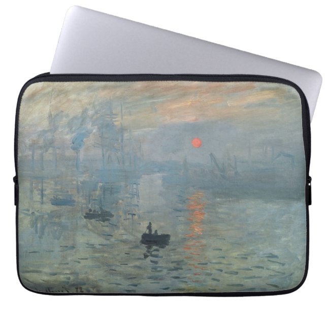 Claude Monet Impression Sunrise Soleil Levant Laptop Sleeve (Front)