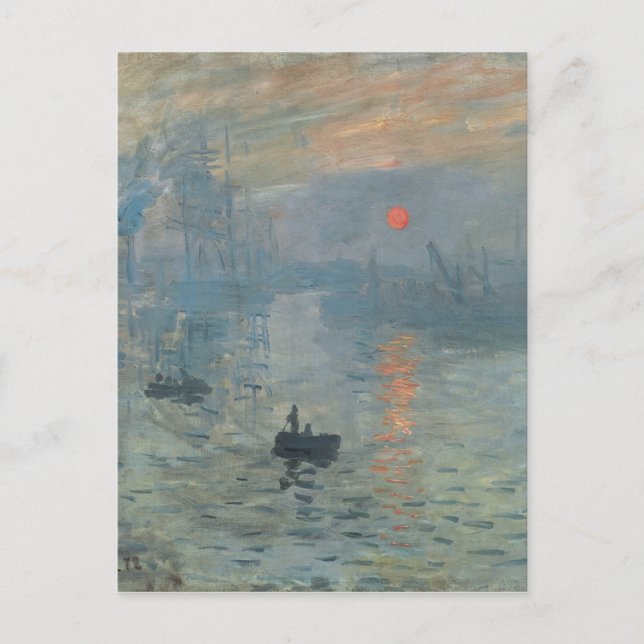 Claude Monet Impression Sunrise Soleil Levant Postcard (Front)
