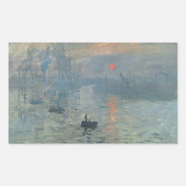 Claude Monet Impression Sunrise Soleil Levant Sticker (Front)