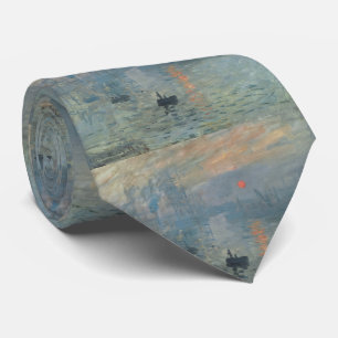 Claude Monet Impression Sunrise Soleil Levant Tie