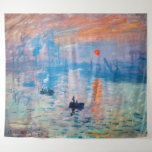 Claude Monet - Impression, Sunrise Tapestry<br><div class="desc">Impression,  Sunrise (Impression,  Soleil levant) - Claude Monet,  Oil on canvas,  1872

Impression,  Sunrise depicts the port of Le Havre,  Monet's hometown.</div>