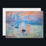 Claude Monet - Impression, Sunrise Thank You Card<br><div class="desc">Impression, Sunrise (Impression, Soleil levant) - Claude Monet, Oil on canvas, 1872
Impression, Sunrise depicts the port of Le Havre, Monet's hometown.</div>
