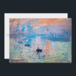 Claude Monet - Impression, Sunrise Thank You Card<br><div class="desc">Impression, Sunrise (Impression, Soleil levant) - Claude Monet, Oil on canvas, 1872
Impression, Sunrise depicts the port of Le Havre, Monet's hometown.</div>