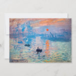 Claude Monet - Impression, Sunrise Thank You Card<br><div class="desc">Impression,  Sunrise (Impression,  Soleil levant) - Claude Monet,  Oil on canvas,  1872

Impression,  Sunrise depicts the port of Le Havre,  Monet's hometown.</div>