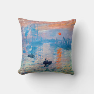 Claude Monet - Impression, Sunrise Throw Pillow