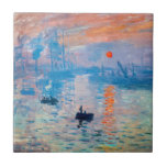 Claude Monet - Impression, Sunrise Tile<br><div class="desc">Impression, Sunrise (Impression, Soleil levant) - Claude Monet, Oil on canvas, 1872
Impression, Sunrise depicts the port of Le Havre, Monet's hometown.</div>