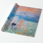 Claude Monet - Impression, Sunrise Wrapping Paper<br><div class="desc">Impression,  Sunrise (Impression,  Soleil levant) - Claude Monet,  Oil on canvas,  1872

Impression,  Sunrise depicts the port of Le Havre,  Monet's hometown.</div>