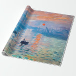 Claude Monet - Impression, Sunrise Wrapping Paper<br><div class="desc">Impression,  Sunrise (Impression,  Soleil levant) - Claude Monet,  Oil on canvas,  1872

Impression,  Sunrise depicts the port of Le Havre,  Monet's hometown.</div>