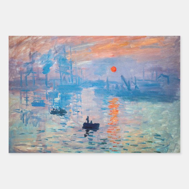 Claude Monet - Impression, Sunrise Wrapping Paper Sheet (Front)