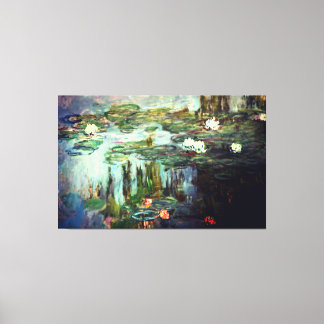 Claude Monet Impressionist Painting Water Lilies Canvas Print