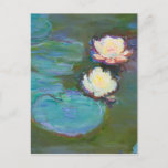 Claude Monet Impressionist Water Lillies Nympheas Postcard<br><div class="desc">Impressionist Landscape Painting by Claude Monet - Classic Masterpieces - Claude Monet's Nature Painting Series - Claude Monet Impressionist Water Lillies Nympheas Painting</div>