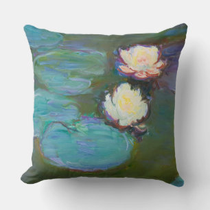 Claude Monet Impressionist Water Lillies Nympheas Throw Pillow