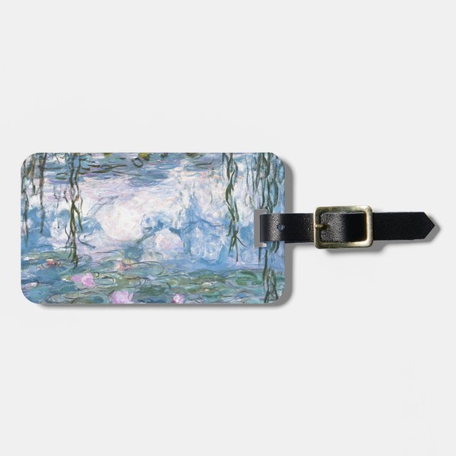 Claude Monet Impressionist Water Lillies Painting Luggage Tag (Front Horizontal)
