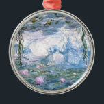 Claude Monet Impressionist Water Lillies Painting Metal Ornament<br><div class="desc">Impressionist Landscape Painting by Claude Monet - Classic Masterpieces - Claude Monet's Impressionist Painting Series - Claude Monet Impressionist Water Lillies Painting</div>