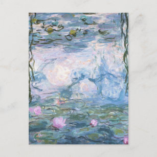 Claude Monet Impressionist Water Lillies Painting Postcard