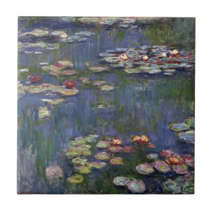 Claude Monet Impressionist Water Lillies Painting Tile