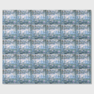 Claude Monet Impressionist Water Lillies Painting Wrapping Paper