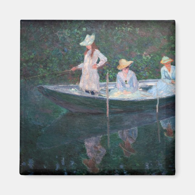 Claude Monet - In the Norvegienne Boat at Giverny Magnet (Front)