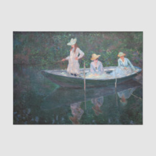 Claude Monet - In the Norvegienne Boat at Giverny Tissue Paper