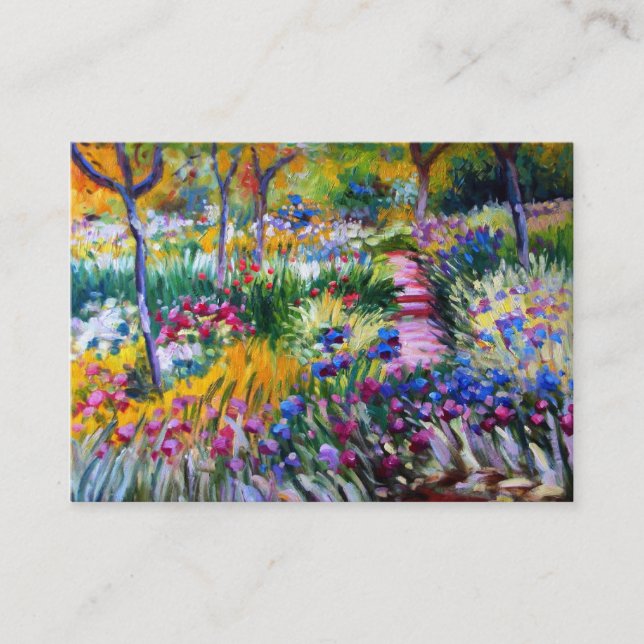 Claude Monet: Iris Garden by Giverny Business Card (Front)