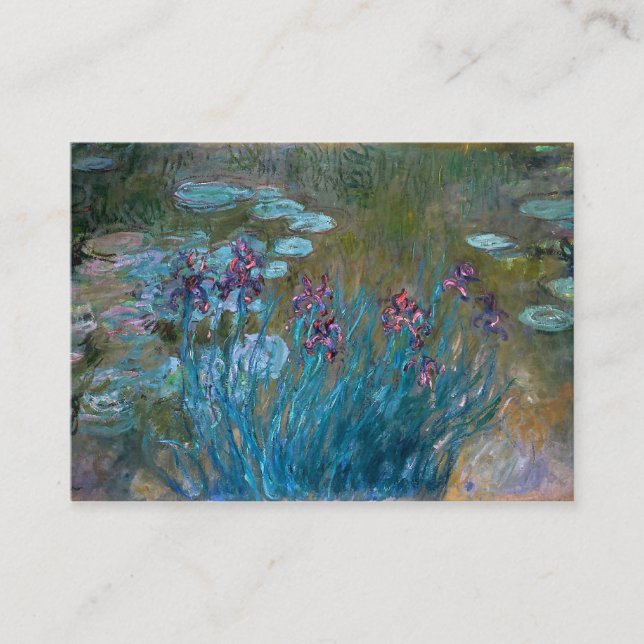 Claude Monet: Irises and Water Lilies Business Card (Front)