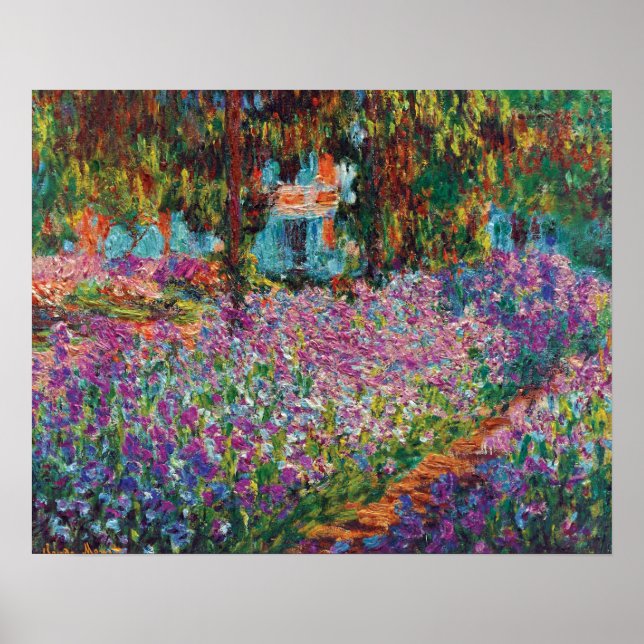 Claude Monet - Irises in Monet's Garden Fine Art Poster (Front)