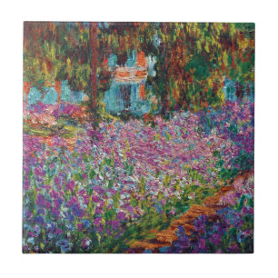 Claude Monet - Irises in Monet's Garden Fine Art Tile